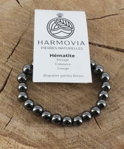 Bracelet Hematite - Perles 8mm